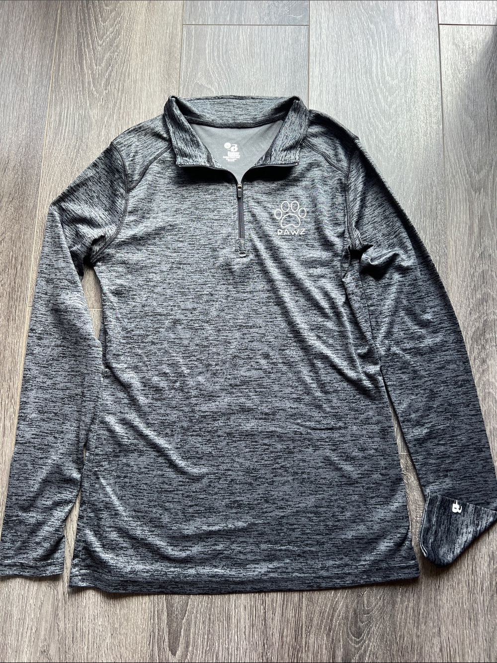 Pawz Women's Gray Quarter-Zip Performance Top